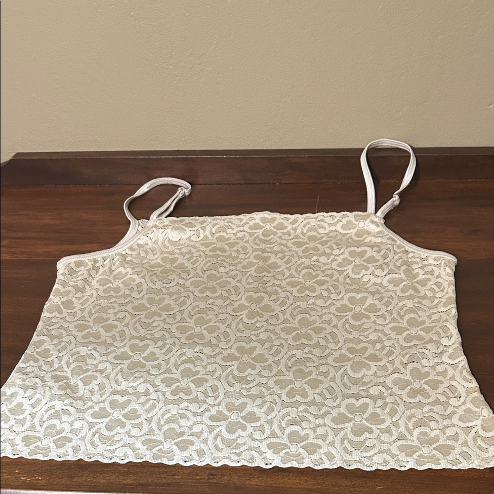 Vintage 90s Eva Cervantes cream nylon strap night wear set - Picture 5 of 13